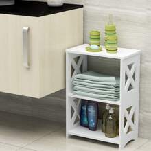 3 Tier Small Bedside Table Cabinet Side End Coffee Tea Table Nightstand Storage Shelf, Waterproof Practical Bookshelf For Any Places, Such As Living Room, Bedroom,Bathroom, Office, Hallway Etc.