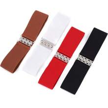 1 pieza Pantalones de talla grande de cintura elástica de unicolor casual, con opciones de varios colores, disponibles para todas las temporadas: verano, otoño escolar, otoño, Halloween - Multicolor - Ver 12