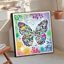 SNA 2025 New Style Full Butterfly Flowers Cross Stitch 11CT Printed Cross Stitch Kit Hand Embroidery Crafts Living Room And Bedroom Decorations