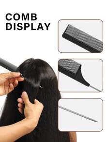 1 件女士鼠尾梳、碳纤维鼠尾造型梳、细齿梳分缝尖头碳纤维发根梳理防静电耐热增加体积晚间发型设计、发刷、梳子、美发工具、理发沙龙美容旅行必需品的美发产品和配件、返校、旅行度假必需品、女士发饰、刷子、发刷、边刷、刷头发、发梳、梳头发、顺发刷、球刷、迷你发刷、发刷套装、木梳、发刷、刷子、梳子、光滑后刷、发刷、边刷、刷头发、发梳、发刷套装、梳头发、迷你发刷、顺发刷、发刷、美发产品、美发工具、美发用品、护发、卷发刷、理发师、理发配件、美发设备、旅行必需品、发型、美发 - 黑色 - 查看 3