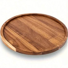 Elegant Wooden Serving Tray - Perfect For Coffee Table Desserts, Cakes & Snacks | Ideal For Restaurants & Kitchens