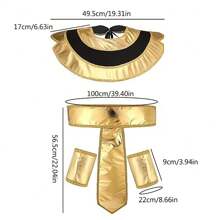 Set de accesorii pentru costume egiptene Faraon egiptean caciulă, guler egiptean, brățări pentru jocuri de rol de Halloween, cosplay
