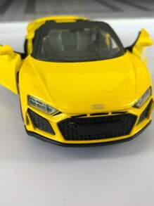 1 件 14 厘米长 x 6 厘米宽 x 3.8 厘米高，159 克锌合金外壳压铸跑车玩具，R8 SPYDER 2020 模型合金车，可开门，可滚动轮胎，适合男孩收藏的金属车模型玩具 - 彩色 - 查看 8