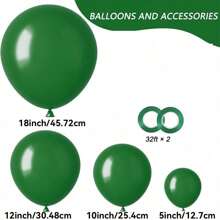 5/10/12/18 Inch Moss Green Balloon, High Quality Latex Party Balloon For Birthday, Dinosaur Costume Party, Housewarming, Wedding, Christmas Party Decorations (With Green Ribbons) - Dark Green - View 3