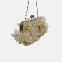 Banquet Clutch Bag, Delicate Lady Niche Satin Rose Flower Handbag, Bride Bag, Bridesmaid Bag, Crossbody Bag