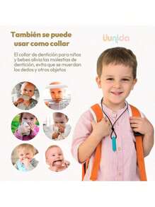 3Pcs Pack Silicone Teething Chew Pendant, Silicone Sensory Chew - Baby Teether - ADHD Teething Necklace - Speech and Language Disorder Training Teething Set for Infants and Teething Toddlers BPA-Free Teether. - Multicolor - Ver 2