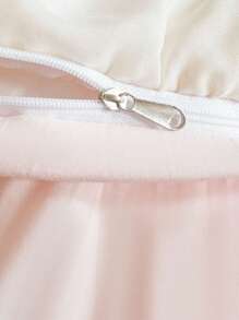 2/3 Peças Conjunto Capa de Edredom com Babado de Laço de Chiffon (1 Capa de Edredom, 1/2 Fronhas), Conjunto de Roupa de Cama com Laço 3D de Poliéster Francês, Premium Macio & Confortável, Uso Anual, Lavável em Máquina, Com Laços nos Cantos, Adequado para Quarto, Casa e Hotel