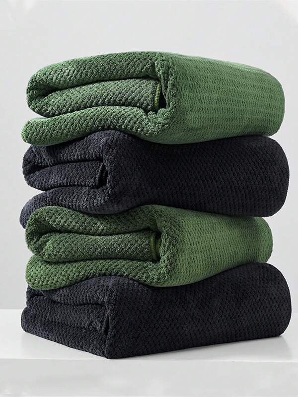 1 Stück minimalistisches einfarbiges Korallen-Fleece Badetuch, super weich & saugfähig, schnelltrocknend, geeignet für Erwachsene Paare, Zuhause, Badezimmer, Gesichtswäsche, Haaretrocknen, unisex Sommer, Ferienbad Zuhause Deko, Schulanfang für Beauty-Salon Badezimmer Zuhause