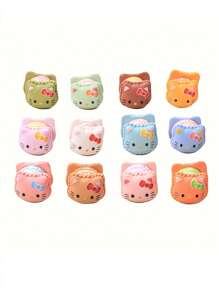 Sanrio 5 sztuk ciasteczek z kremem w kształcie kotka z kreskówek, nowe akcesoria DIY, miniaturowe słodkie dekoracje żywności