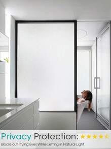 1PC Frosted Sunshade Anti-Privacy Window Film, UV Protection, Electrostatic Adsorption, Suitable For Bathroom, Living Room, Home, Office Door Decoration Frosted Gifts Birthday Graduation