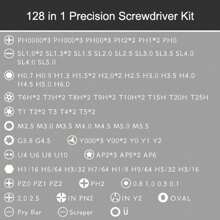128 In 1 Magnetic Precision Screwdriver Set Computer PC Phone Repair Tool Kit UK - Grey - View 7