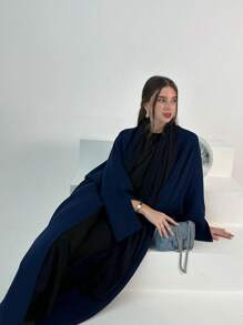 1 bucată halat simplu pentru femei, halat islamic elegant Abaya, potrivit pentru ținuta zilnică și de festival