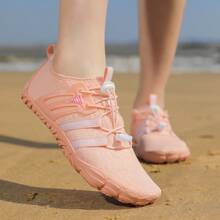 1 双女士夏季沙滩运动鞋，透气面料，橡胶鞋底，适合瑜伽和室内健身、海滩涉水和溪流徒步旅行等。 - 粉色 - 查看 7
