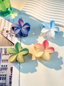 6pcs Flower Hair Clips - Suitable For Thick Hair, Strong Grip, Hawaiian Style, Adorable Hair Accessories, Thin Hair Purple Flower Claws, Women And Girls Holiday Gift Hair Styling, 6pcs Large Colorful,Flower Claw Hair Jaw Clip Hair Clamps Hair Clutch Hair Catcher Clip, Beach Accessories, Claw Clip Fall Winter For Vacation Outfits Woman