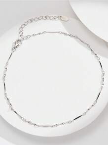 S925 Sterling Silver Dainty Waterproof Feet Bracelet 18k Gold Plated Adjustable Stackable Link Anklets Ankle Bracelets For Women Beach Jewelry - Anklet - View 7