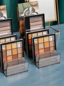 1 pièce Palette d'ombre à paupières, boîte de rangement de maquillage, organisateur de cosmétiques transparent, convient pour la coiffeuse, le comptoir de salle de bain, l'armoire de cuisine, avec 7 compartiments