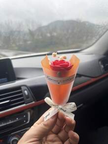 معطر هواء سيارة بشكل باقة ورد صغيرة، قطعة واحدة