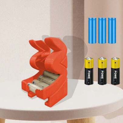 1pc Durable & Interesting Battery Storage Box - Home Battery Organizer, Holds AA And AAA Batteries (Batteries Not Included)