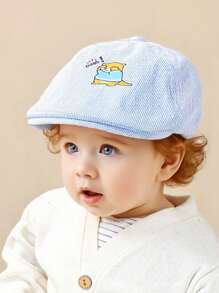 1pc Unisex Baby Beanie Cap, Striped Casual Design For Infant 1-2 Years Old, Spring/Autumn