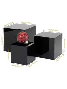 Sets Of 3 Acrylic Supplies Display Stand Risers ,Displays Stands For Party,Dessert Table Display Set,Retail Counter,Nesting Risers With Hollow Bottoms