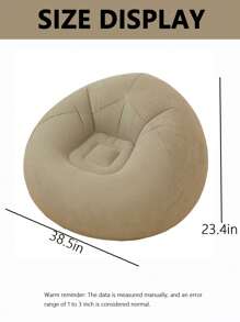 1 pezzo Divano rotondo gonfiabile, poltrona gonfiabile per campeggio, divano lento gonfiabile, poltrona gonfiabile, poltrona gonfiabile portatile e pieghevole, adatta per soggiorno, camera da letto, sala di lettura, balcone, campeggio all'aperto, facile da riporre e trasportare, per il tempo libero e l'intrattenimento, dormitorio, sedia con schienale, poltrona a sacco