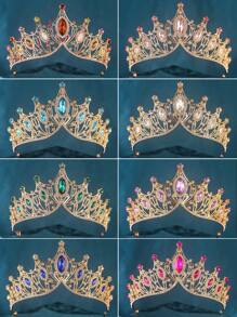 1 件装水晶公主皇冠婚纱配饰发带新娘皇冠新娘首饰