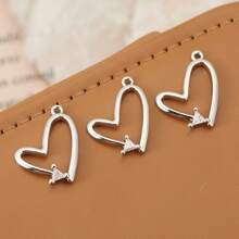 1 件/3 件 DIY 甜心镶嵌三角形锆石吊坠优雅百搭耳环可制作项链吊坠配件于各种珠宝上