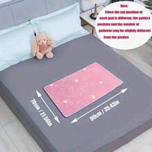 1 件可洗尿垫用作失禁垫、防漏护理垫、可重复使用失禁垫、可洗可重复使用尿垫、老年人失禁垫、宠物垫、护理垫、可重复使用护理垫、适合老年人、宠物垫、可洗防漏失禁垫、床上护理、适合月经和家庭使用、多种尺寸和颜色可供选择、中等吸水性 - 彩色 - 查看 5