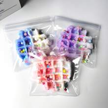 柔软的华夫饼挤压玩具，口袋大小的日常小玩具，可作为办公桌坐立不安的玩具，缓解焦虑和压力，适合家庭互动，是新年、情人节或生日的好礼物 - 彩色 - 查看 5