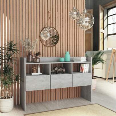 vidaXL Credenza Grigio Cemento 105x30x70 cm in Legno Multistrato