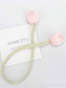 2 件/4 件双头郁金香花朵图案窗帘系带，新款客厅窗帘薄纱围巾绳，编织窗帘系带，窗帘装饰带 - 彩色 - 查看 11