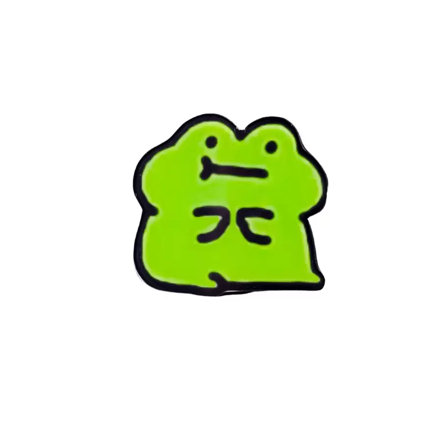 可爱青蛙亚克力胸针定制装饰胸针饰品翻领包包徽章珠宝礼品2025新款 - 綠色 - 查看 1