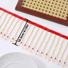 1 码流苏工艺品蕾丝流苏串珠流苏用于缝纫用品 10.5 厘米宽拉丁舞表演服装 DIY 缝纫配件流苏饰边流苏缝纫 - 多色 - 查看 2