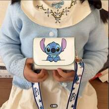 Disney Bolso de hombro de Stitch de Disney 2025, bolso cruzado cuadrado de moda de dibujos animados lindo, versátil para viajes, regalo de vacaciones/cumpleaños