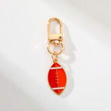 5 件运动主题钥匙扣 - 合金滴油材料 D 形环吊坠、足球、篮球、棒球、橄榄球和排球饰品 - 非常适合包、背包、行李箱、汽车配件、体育迷和纪念品礼物 - 多色 - 查看 8