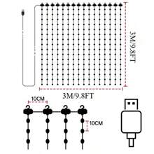 Smart LED Curtain Lights – Color-Changing Curtain Lights With 400 LEDs, Size 9.84x9.84 Feet, Dynamic DIY Fantasy Lighting For Bedroom, Living Room Accent Wall, And Patio, Perfect For Christmas Decorations, App-Controlled