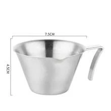 Taza extractora de café expreso de 100ML, taza extractora de acero inoxidable 304 con boquilla guía, práctica taza de onza, accesorios de cocina y cafetería - Negro - Ver 6