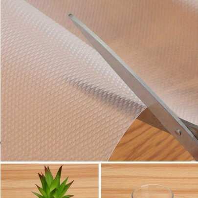 1 Rolle transparenter Schubladeneinlage, Schubladenmatte, wasserdichte Anti-Feuchtigkeits-Schrankeinfassung, Küchenschranktapete, Arbeitsplattenpapier, Kleiderschrank- & Schuhschrank-Matte