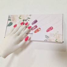 Silicone Nail Practice Hand Model, Bendable Flexible Fake Fingers Nail Art Training Tool, Replaceable Nail Tips