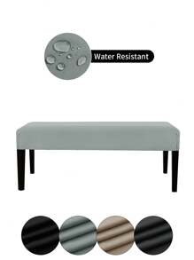 1pc Spill-Resistant Milk Velvet Bench Slipcover, All-Season Modern Minimalist Chair Cover, Anti-Scratch, Anti-Slip, Washable, Fits For Living Room, Bedroom, Study