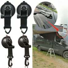 野外车载帐篷吸盘重型户外天篷配件，配有强力吸盘攀爬扣，可重复使用
