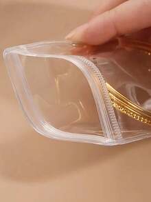 20pcs Heart-Shaped PVC Plastic(Polyvinyl Chloride) Jewelry Organizer Boxes, Anti-Oxidation Earring, Necklace, Bracelet Storage Pouches