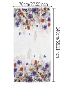 1pc Floral Digitally Printed Beach Towel