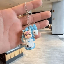 New Nezha 2 Magic Child Havoc In The Sea Keychain, Nezha Cute Decoration Backpack Pendant, PVC Key Chain Gift