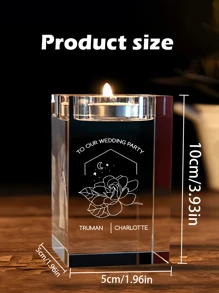 Porta-velas de Personalizado, Porta-velas de Casamento com Foto 3D Personalizada, Porta-velas de para Velas de Chá Personalizado, Presentes de Casamento com Foto Personalizada - Multicolorido - Visão 16