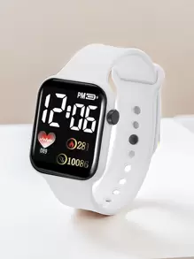 4 Stück/Set mit 2 Stück Cartoon Herz Quadratische Digitaluhr und 2 Stück Rose Legierung Armband, geeignet als Valentinstag Geschenk, Weihnachtsgeschenk, Abschlussgeschenk, Paar Geschenk, Paar Uhr Armband, die beste Wahl für Halloween, Weihnachten, Valentinstag, Muttertag, Feiertagsgeschenk