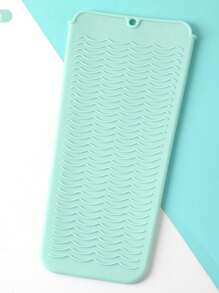 Almohadilla de silicona portátil resistente al calor, almohadilla aislante para plancha y rizador, almohadilla antideslizante y resistente al calor, herramienta de peinado para viajar, estuche de viaje para herramientas para el cabello: almohadilla resistente al calor, almohadilla para plancha y funda para rizador