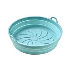 1pc Air Fryer Silicone Baking Mat, Non-Stick Reusable Round Baking Tray For Home, Easy To Clean
