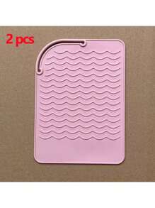 Almohadilla de silicona portátil resistente al calor, almohadilla aislante para plancha y rizador, almohadilla antideslizante y resistente al calor, herramienta de peinado para viajar, estuche de viaje para herramientas para el cabello: almohadilla resistente al calor, almohadilla para plancha y funda para rizador