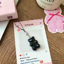Soft Gummy Bear Phone Strap Pendant, Minimalist & Multi-Functional
